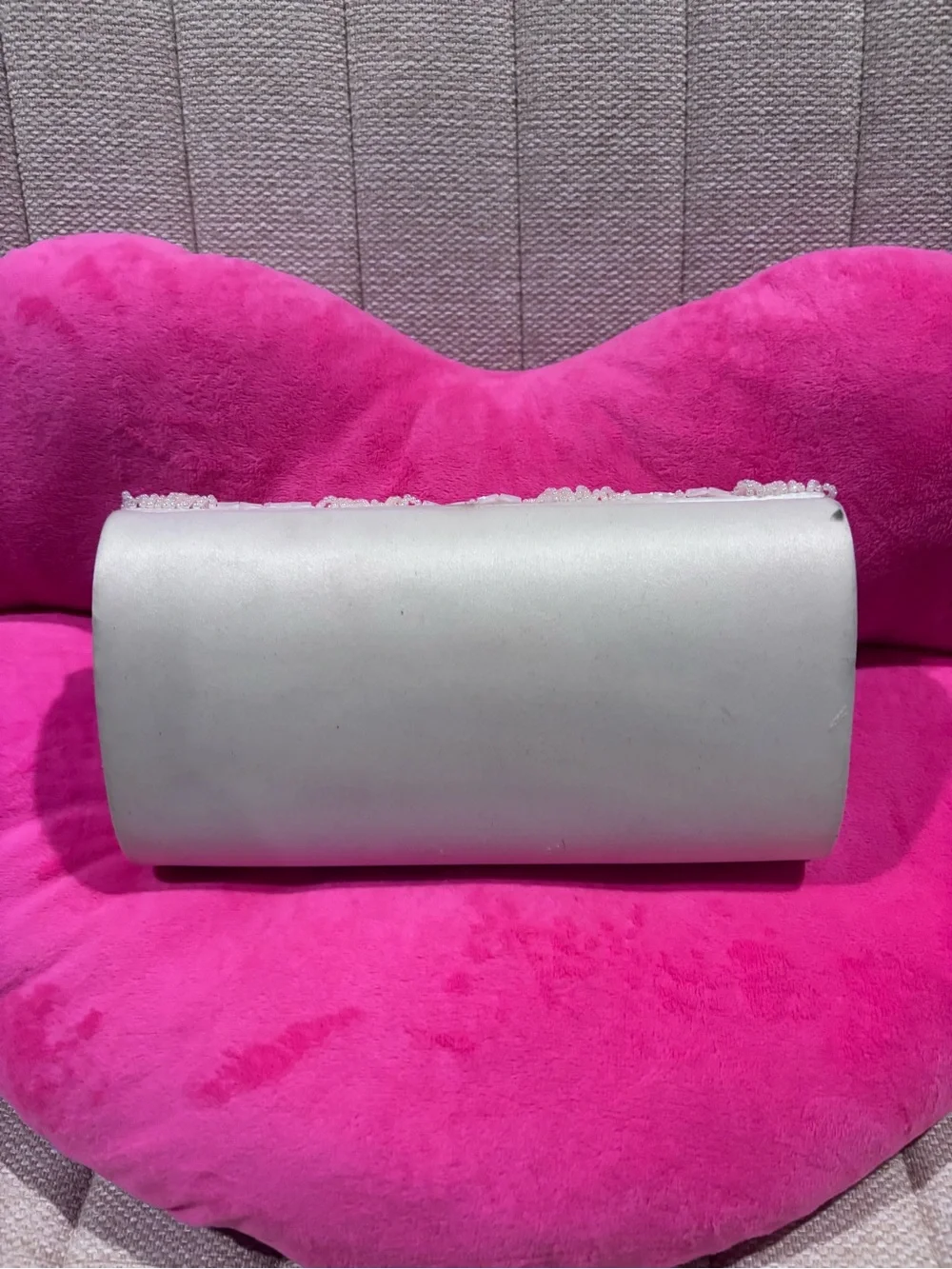 Kate Landry Ivory Beaded Floral Clutch